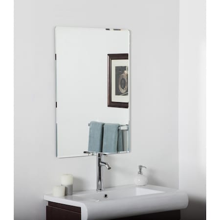 Decor Wonderland 39.5 x 23.6 in. Vera Rectangle Beveled Large Frameless Bathroom Mirror SSM216L